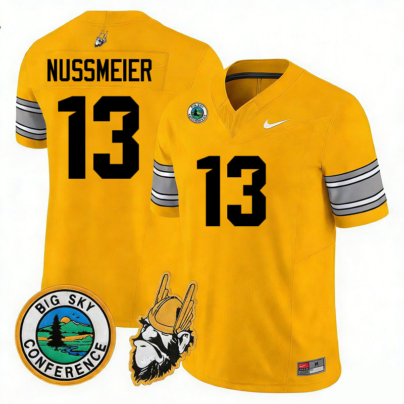 Idaho Vandals #13 Doug Nussmeier College Football Jerseys,Uniforms Stitched-Gold